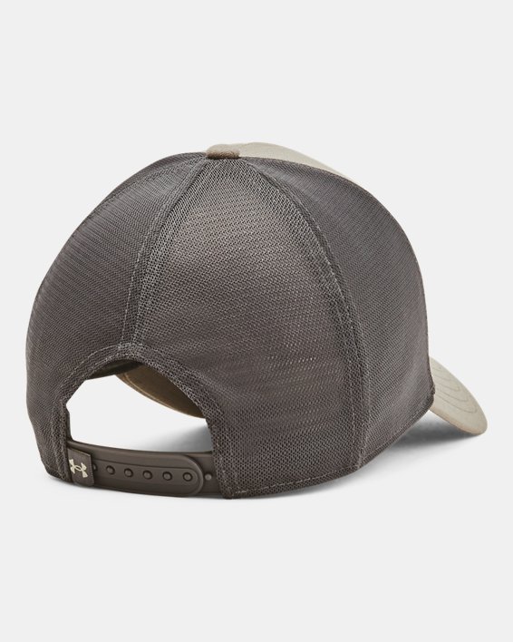 Men's UA Iso-Chill ArmourVent® Trucker Hat in Gray image number 1